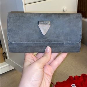 Grey suede wallet